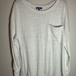 Democracy Women's Soft Gray Crew Neck Sweater